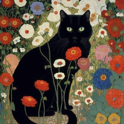 Klimt Black Cat